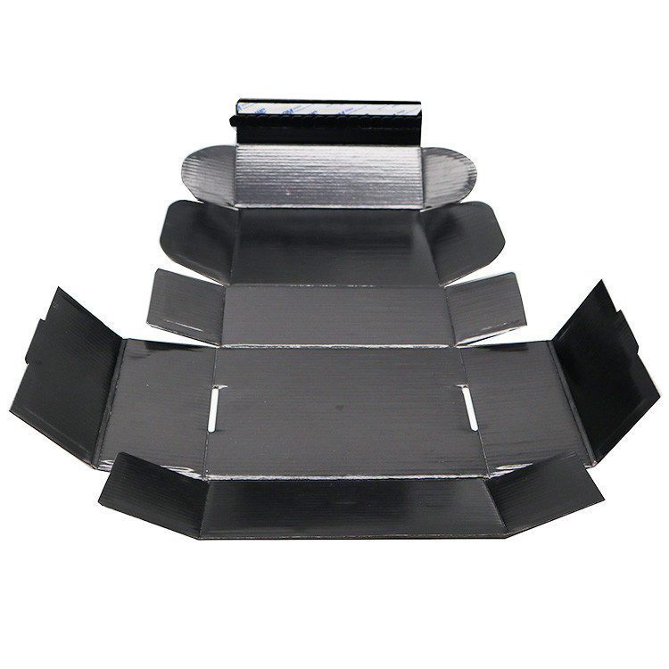 Recycled Matte Corrugated Shipping Boxes , Black Corrugated Boxes Cutsomized Size