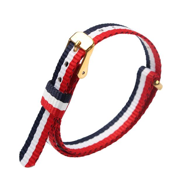 Quality 20mm Narrow Nylon Strap Watch Bands With Delicate Hardware PVD for sale
