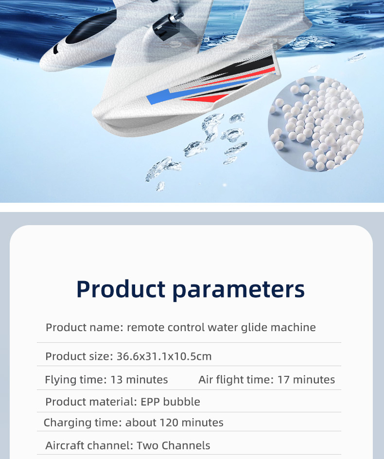 Amphibious 2.4ghz Gyroscope Glider RC Hydroplane Plane Toys Bm21 Electric Foam Rc Airplane for Children 5 to 7 Years Old