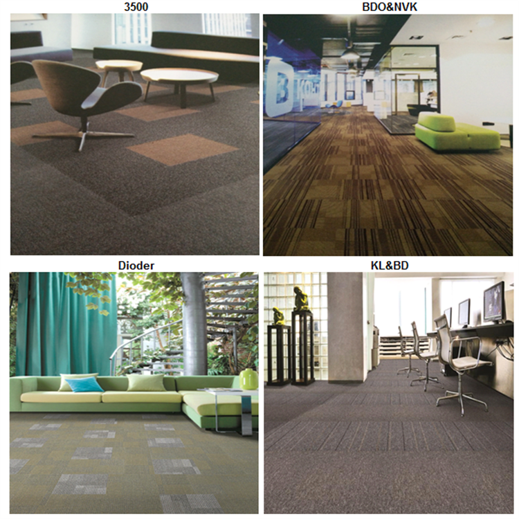 Wholesale leve loop graduate color pp formal carpet tile 50*50cm