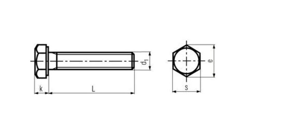 Hexagon Hex Head Set Screw Din 933 M30 M36 M4 M5 M6 M27 M3 M24 ISO 4017