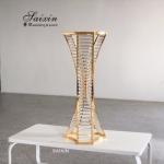 Crystal Gold Flower Vase Metal Stand For Living Room Wedding Table Decoration