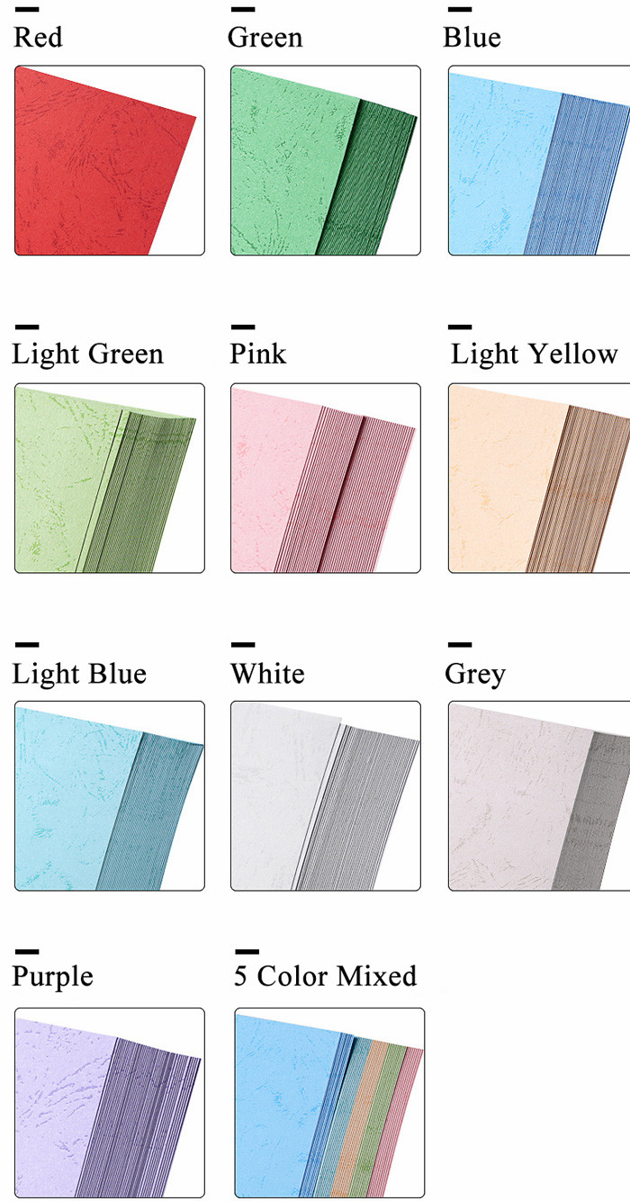 Flat Texture Leather Grain Stationary A4 Binding Paper