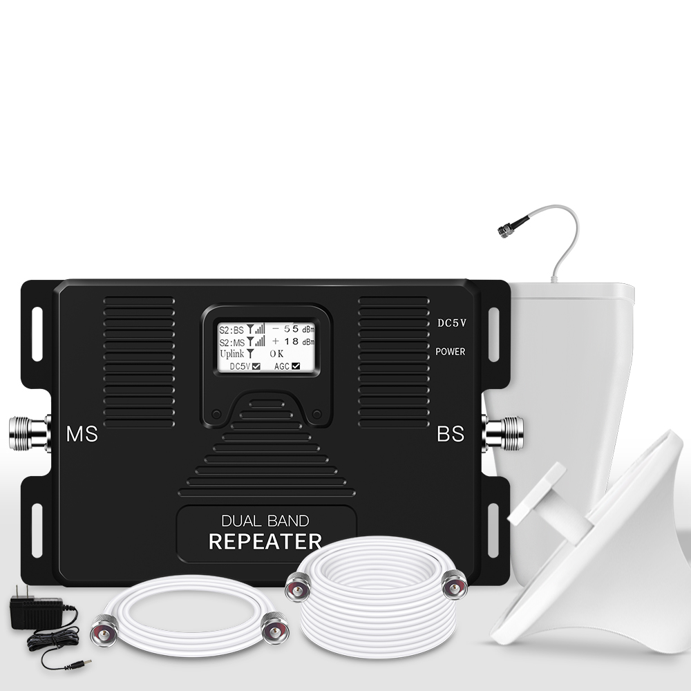 Improve Your 4G Signal Booster High Gain 70dB Dual Band Repeater 900MHz 1800MHz