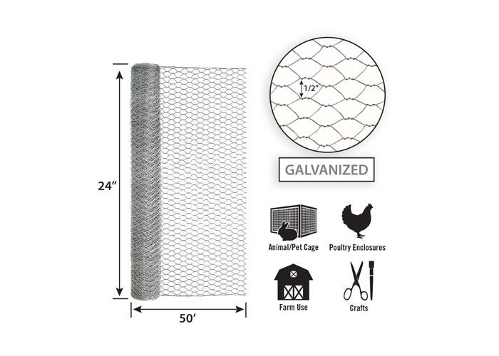 4ft Wide Hexagonal Wire Mesh