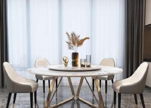 China ISO14001 Rock Slab Family Strong Durable Dining Table wholesale