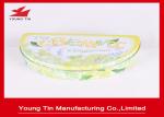 Yellow Half Round Candy Gift Tin Boxes Artwork Printing Food Grade Metal