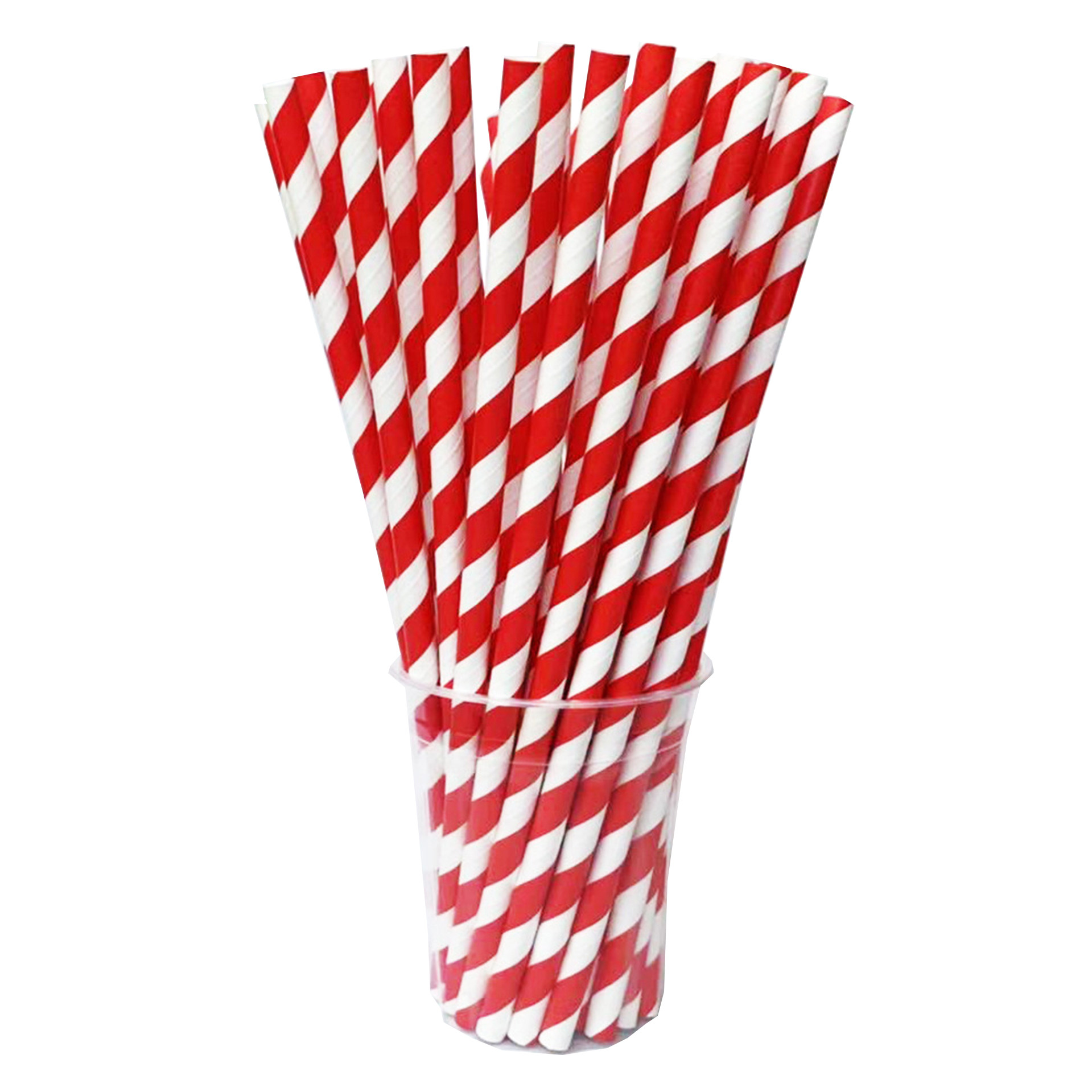 Multi Color Caliber Striped Paper Straws CMYK Pantone Printing