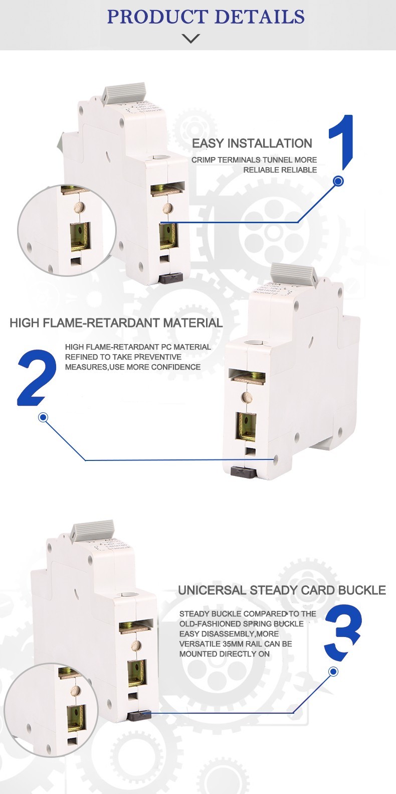 NB 10000 10kA Industrial Circuit Breaker High Breaking Capacity Residual Protection