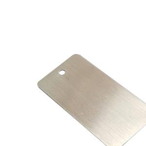 China OEM Aluminum Cable Marker Plate Brushed Tag Stainless Steel Number Plate wholesale