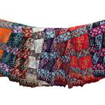 Polyester Cotton 145cm Coloured Embroidery Fabric Rhinestones Voile Lace