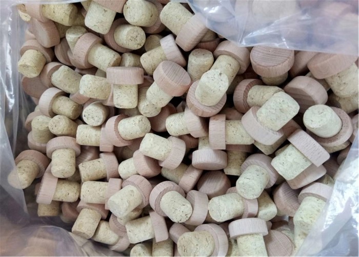 Eco Friendly Natural Vial Cork , Synthetic Test Tube Cork Non Spill Type