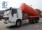 New Self Dumping Sanitation Garbage Truck / Sewage Suction Truck 6x4 336hp For