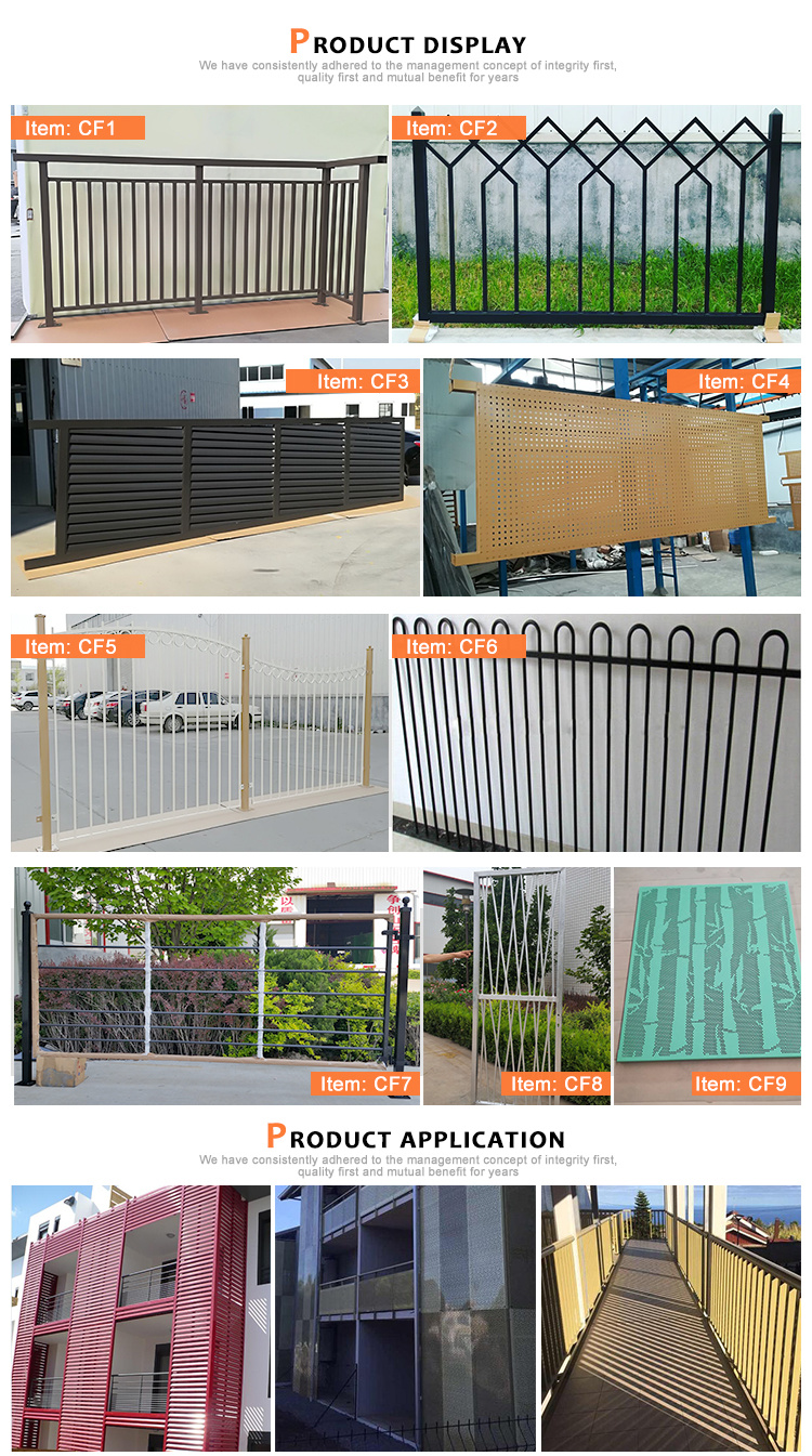 Beautiful Iron Gate and Metal Fence Wrought Iron Zinc Steel Material Fence Panels