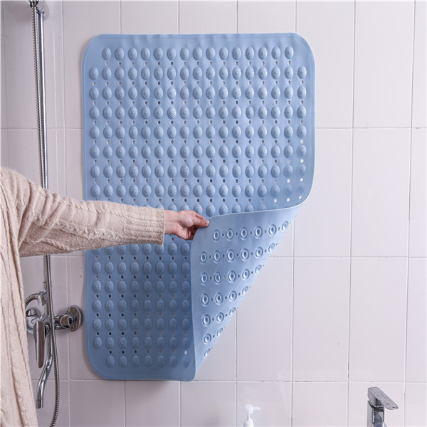 Customized Printed Plastic Non Slip Suction Backing Bath Mat PVC Shower Mat