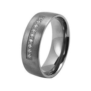 China Custom Pure Tantalum Ring Jewelry Round Edges 7mm Stone Setting wholesale