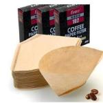 Food Industry Cone Coffee Filter Paper Wood Pulp White Sturdy Coffee Filter