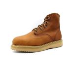 Mens Flat Sole Work Boots High Top Round Toe Steel Toe Boots Vintage British