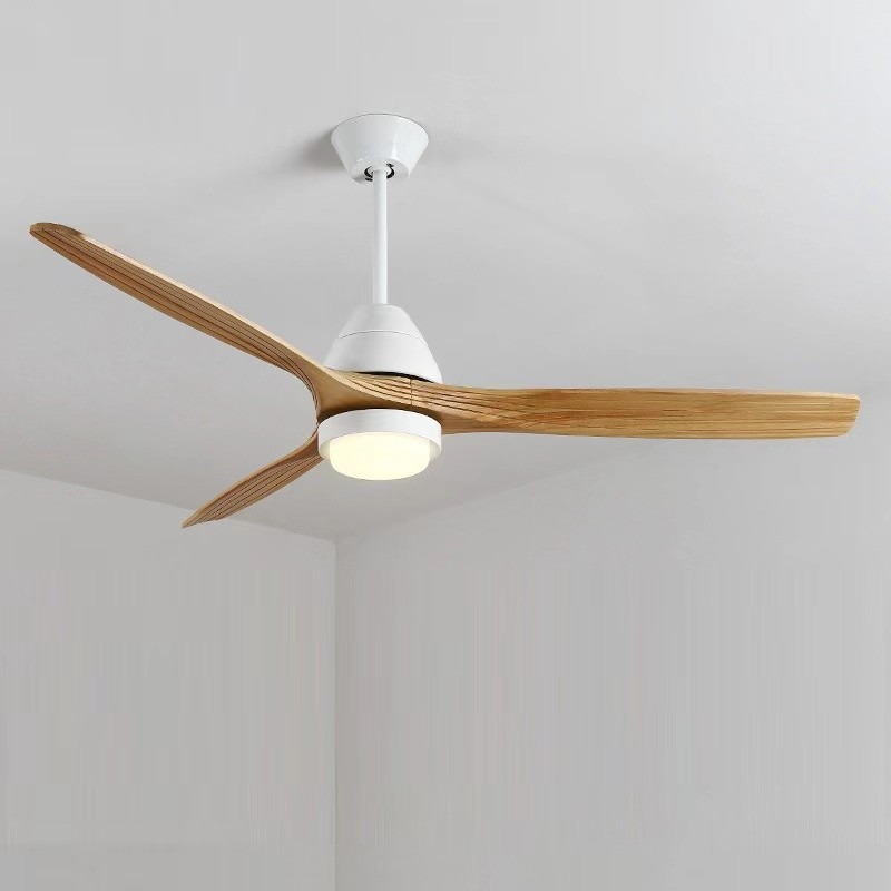 LED 20W Solid Wood Ceiling Fan Wood Propeller Ceiling Fan