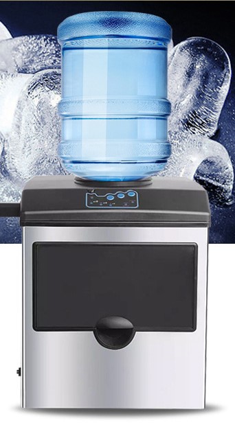 25kg Automatic Countertop Nugget Small Portable Ice Maker Machine Black for Business and Home Ice Making Capacity 25kgs/24H
