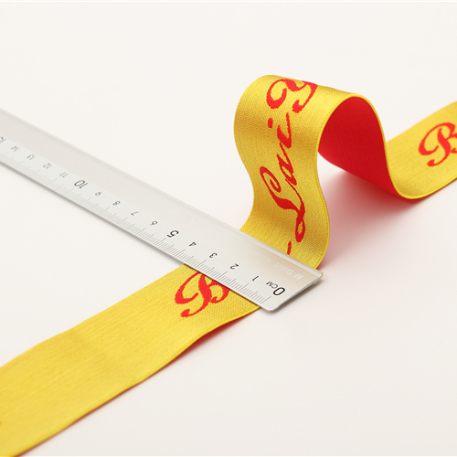 Home Textile custom logo Jacquard elastic Spandex Nylon Bags underwear bra tape webbing band for men boxer waist band garment