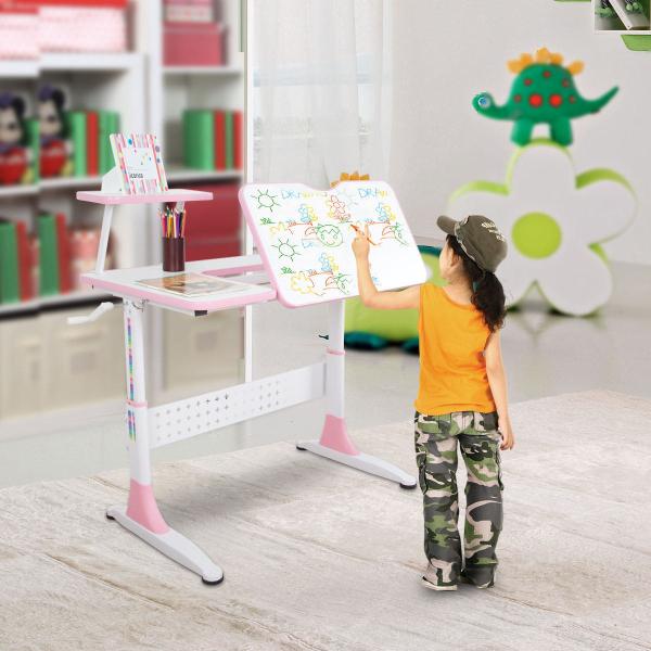 Removable Shelf Kids Playroom Furniture Study Writing Desk W100*D63*H112CM