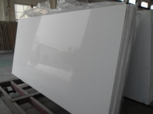 China Pure White Artificial Quartz Countertops , Popular Quartz Vanity Countertops wholesale
