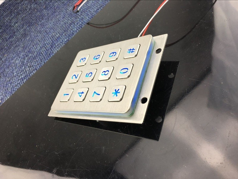 304 stainless steel 12 key buttons cusotmized backlit keypad for telephone entry system