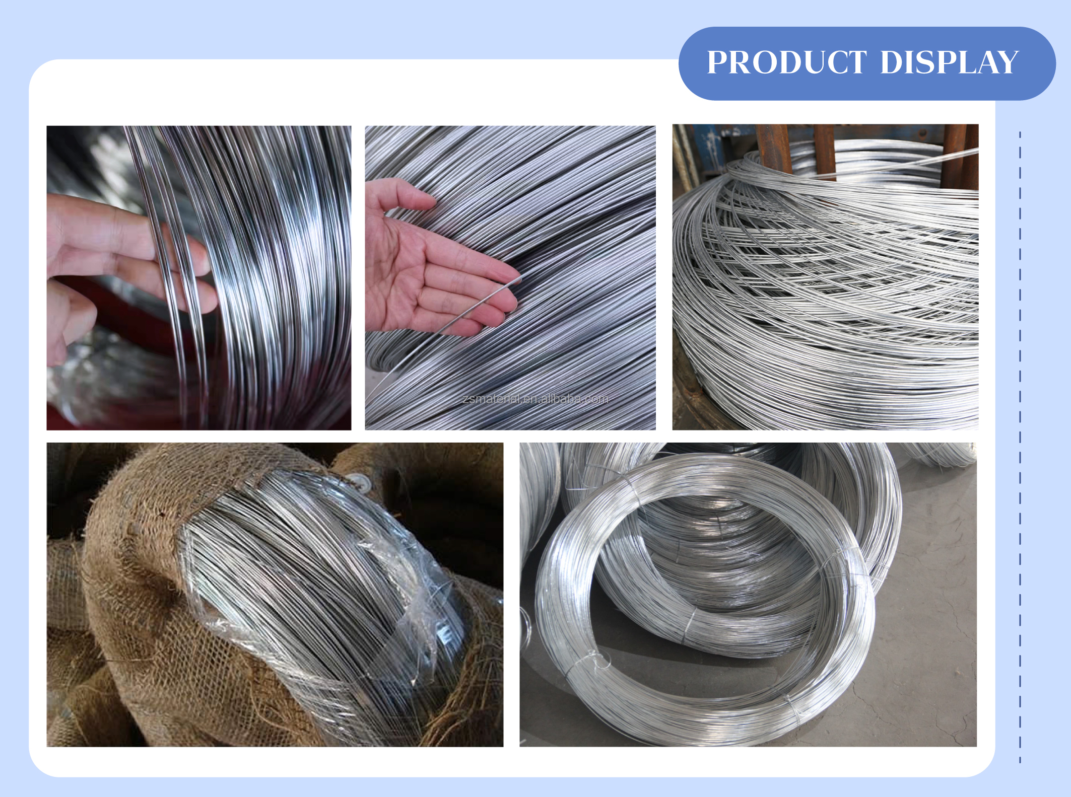Silver Bright Galvanized Steel High Tensile Line Hot Dipped GI Wire 12 Gauge 4mm Building Materials Free Cutting Steel