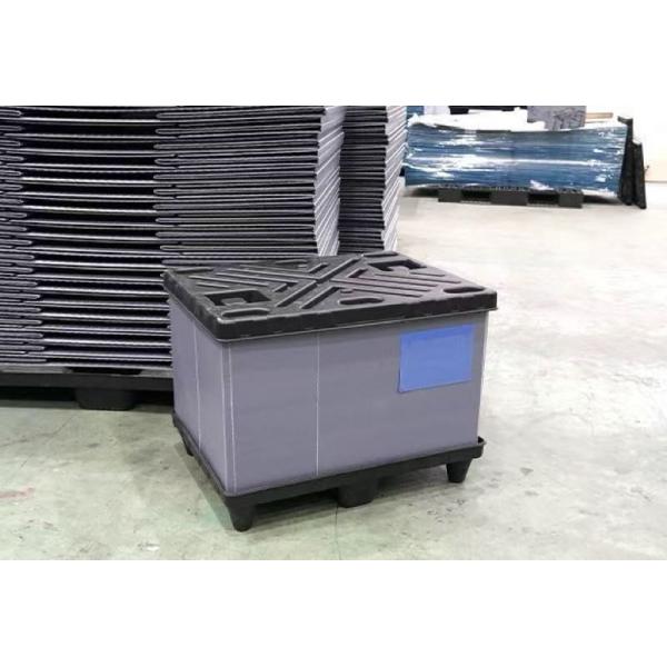 Plastic Pallet Box PP Corrugated Sheet Hollow Materials With Lid And Base
