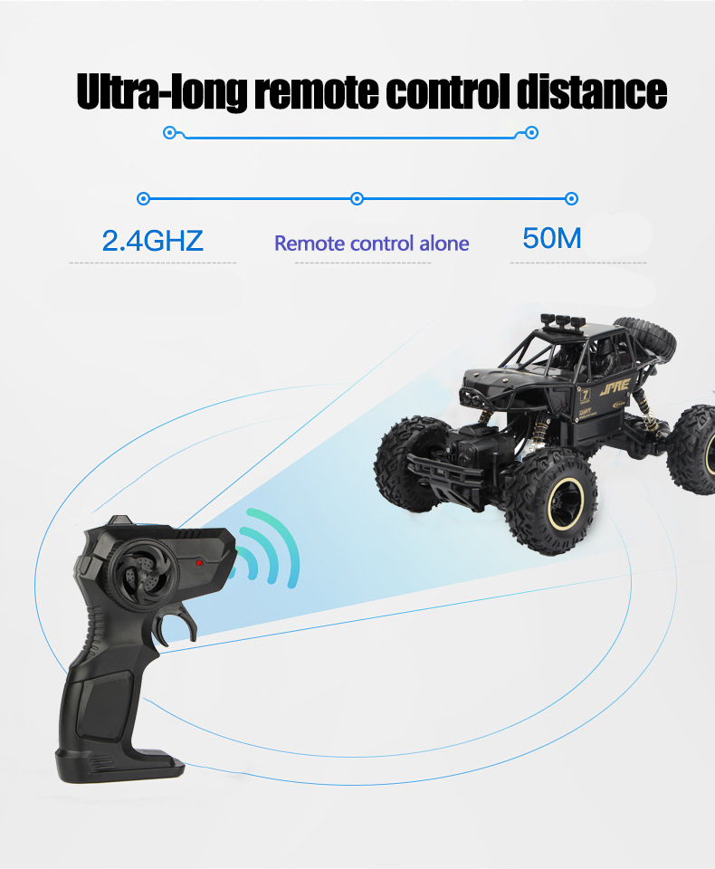 1 18 4WD Electric RC Cars Rechargeable 2.4Ghz Off Road Rock Crawler for Kids Gifts