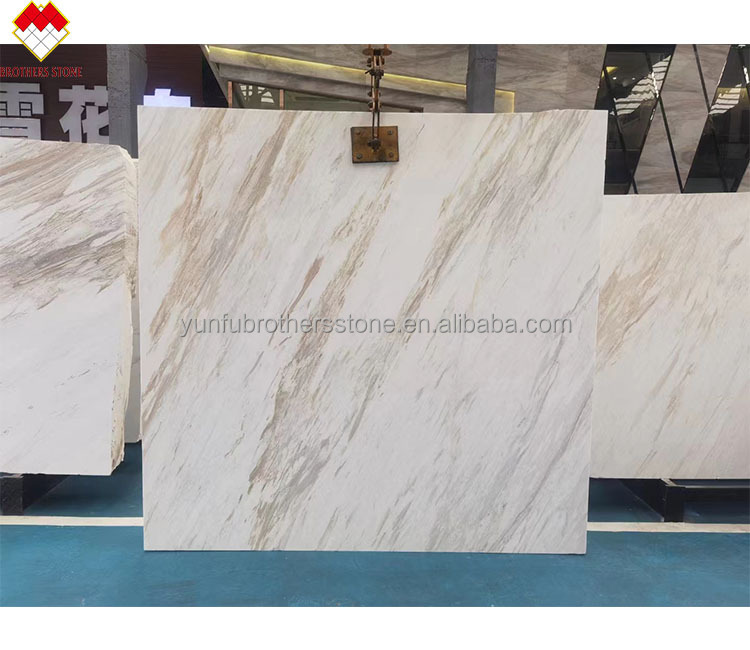 Customized Size Venus Gold Calacatta Marble Spiral Staircase Tread Indoor Modern LED Light and Anti-Slip Design