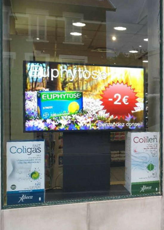 55inch High Bright Double Sides Store Window LCD Display