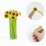 Cute Cartoon Sunflower Silicone Neutral Pen Student Stationery Swing Gift Pen