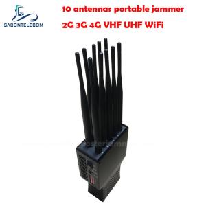 China 20m Portable Signal Jammer GSM DCS CDMA 3G 4G WiFi 4500mAh wholesale