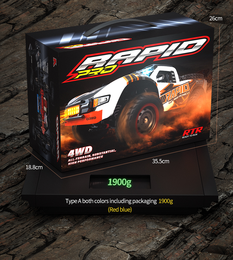 120m Remote Control speed Vehicle Brushless Electric Colour Box Plastic Model