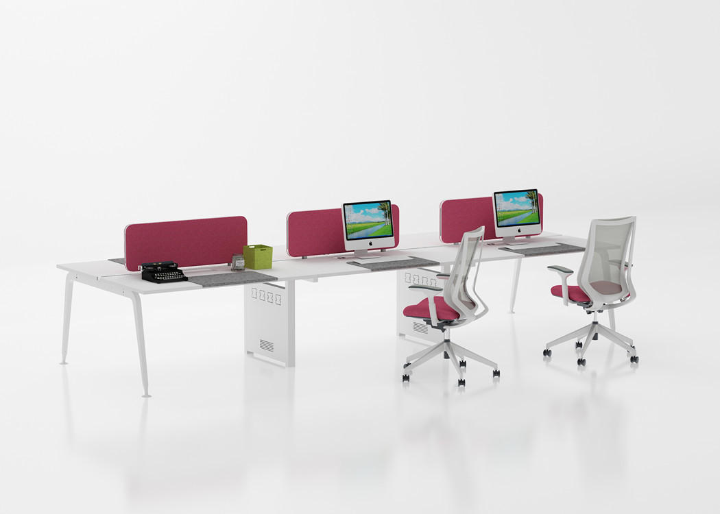 White Color Office Meeting Table 10 Person Conference Desk For Meeting Room