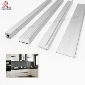 China Powder Coated Aluminium Finger Pull Handles AA6063 Material 3mm Thickness wholesale