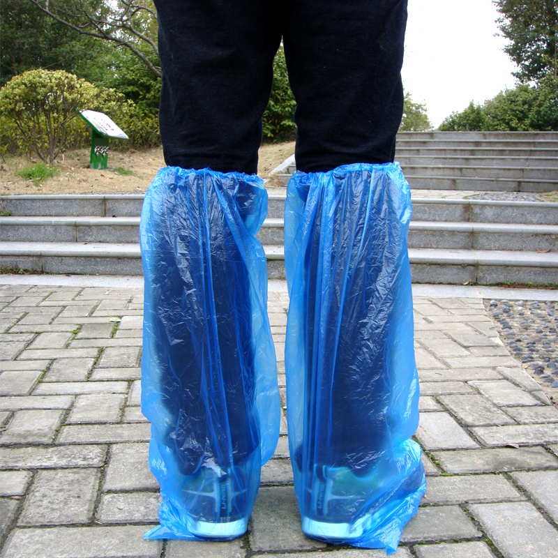 High Elastic Disposable Boot Covers Weatherproof Plastic Shoes Cover