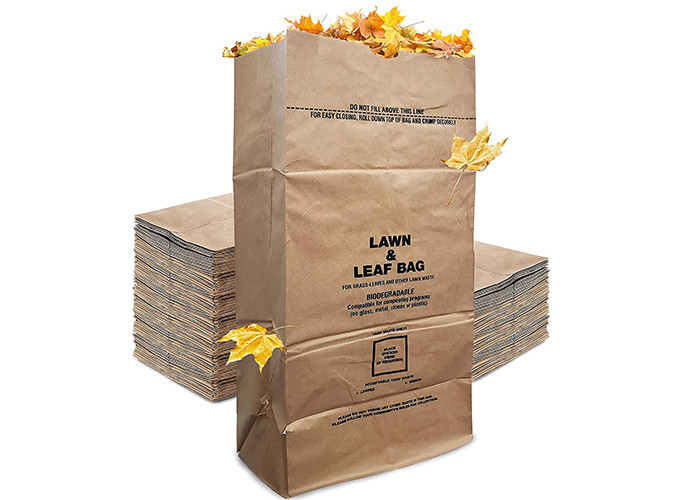 Kraft Brown Lawn Paper Bags Biodegradable Easy Opening