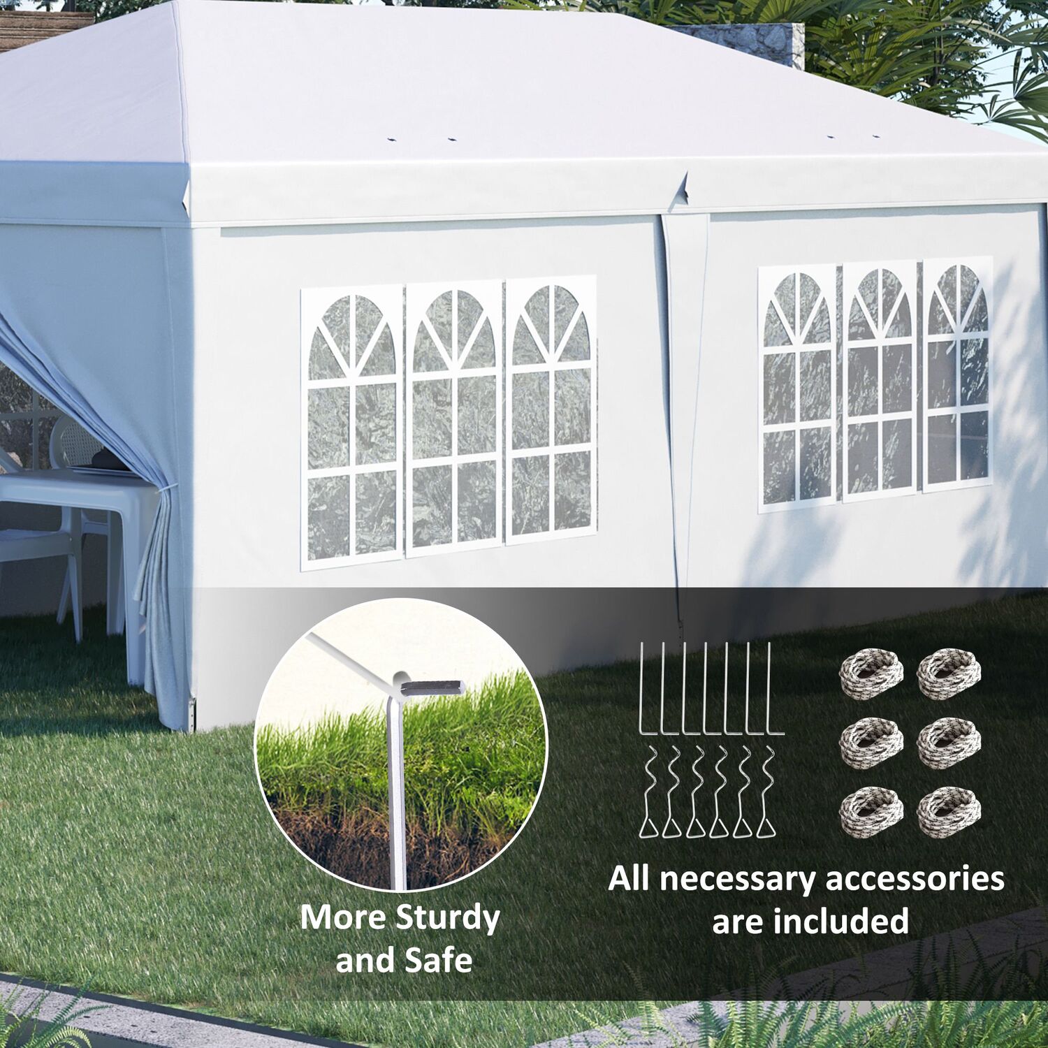 AJUNION Customized Size Outdoor Party Tent Pop Up Gazebo Tent with High Density Fabric
