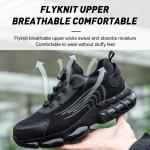 Air-cushioned Sole Black Microfiber Safety Shoes For Industrial Safety