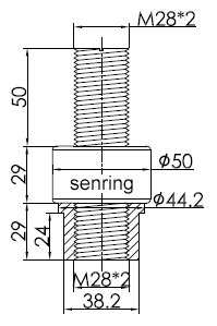 2050011500 series 2050011500 Series Single Channel 15000a Igh Current Slip Ring slip ring Drawing 