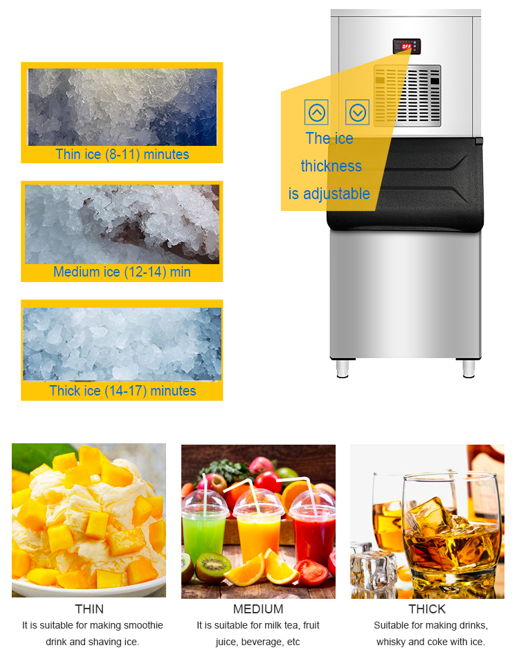 200KG 24h Snowflake Ice Block Machine Automatic Commercial Snow Ice Maker Machine for Household and Business Applications