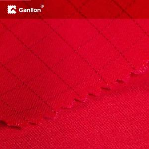 China Red WR OR Water Repellent Cotton Polyester Fabric Antistatic wholesale