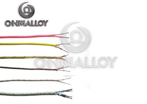 China Fiberglass Insulation Material Type K Extension Cable 24 Awg Brown / Yellow / Red wholesale