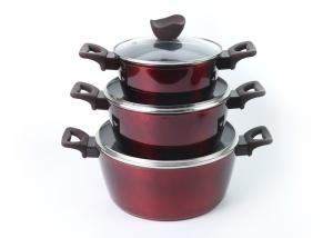 China Spiral Bottom PFOA Free Gas Stove 2mm Commercial Soup Cooker wholesale