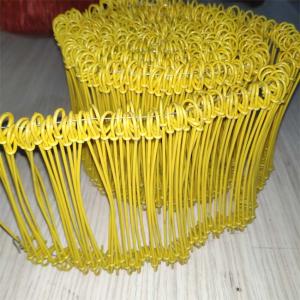 China 100mm Steel Wire Sack Ties PVC Coated Bag Rebar Tie Wire Loops wholesale
