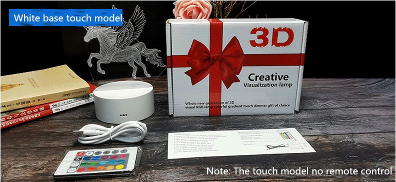 Changeable 188mm 3D Led Illusion Lamp Acrylic 3d Illusion Night Light
