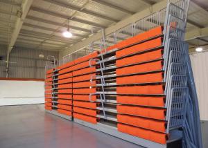 China Spectator Retractable Grandstands Telescopic Seating System Wall Attached Unit For Gyms wholesale